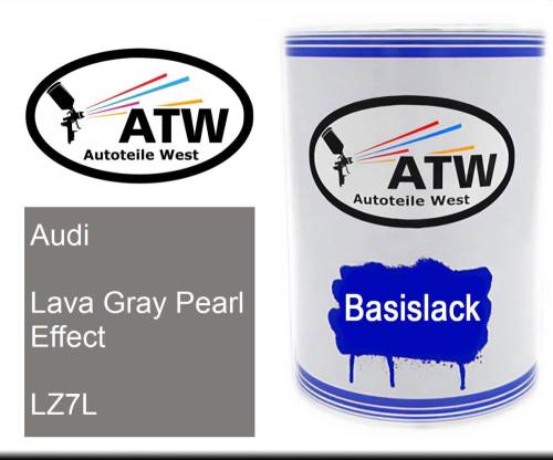 Audi, Lava Gray Pearl Effect, LZ7L: 500ml Lackdose, von ATW Autoteile West.